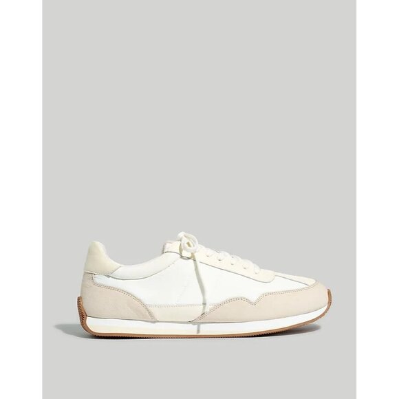 Madewell League Sneakers in Washed Nubuck in Cloud Linen Multi - Picture 2 of 9